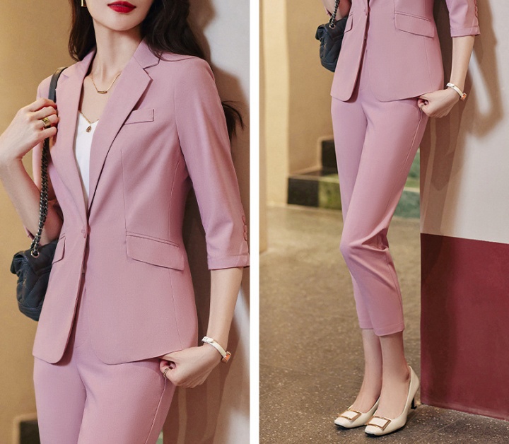 Korean style spring coat slim business suit a set for women