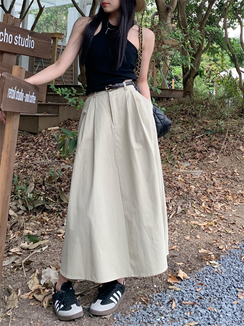 Japanese style art pure high waist skirt