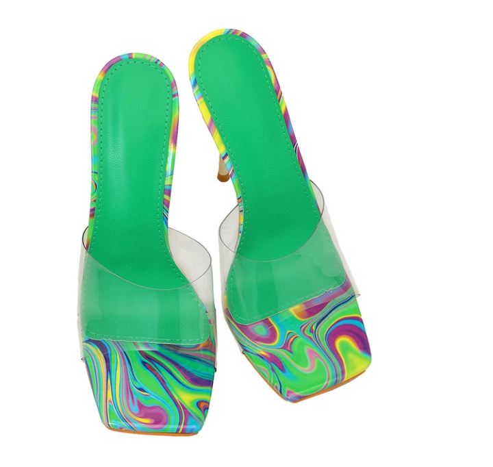 High-heeled slippers rhinestone sandals for women