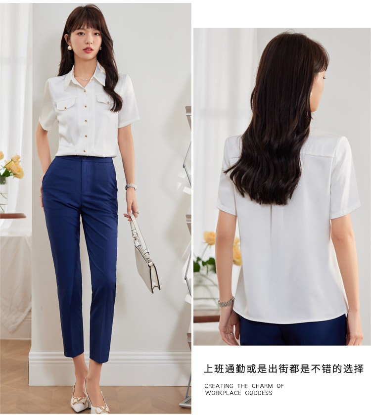 White short sleeve tops simple pure shirt for women