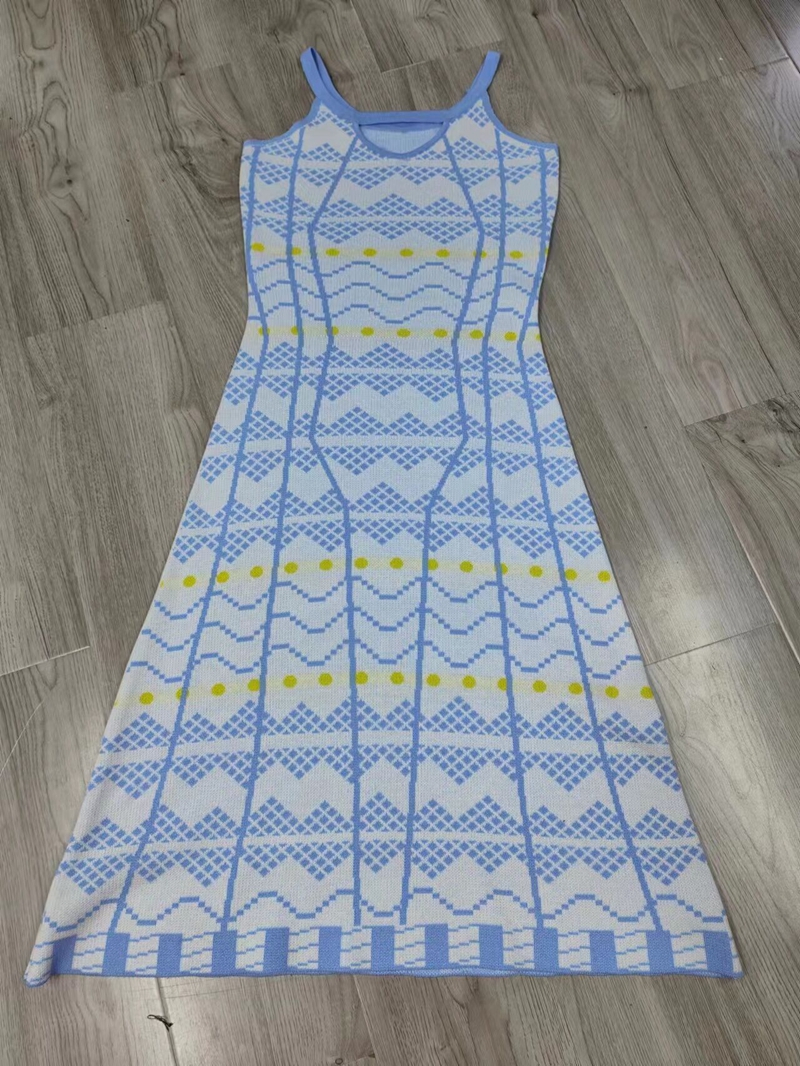 Printing fashion summer sling V-neck dress for women