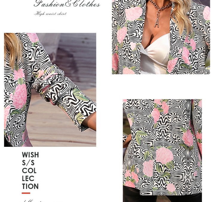 Fashion printing business suit spring coat