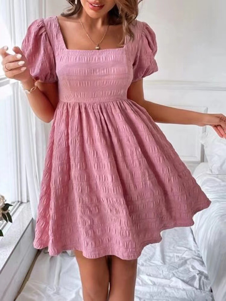 Summer short sleeve slim fashion dress for women