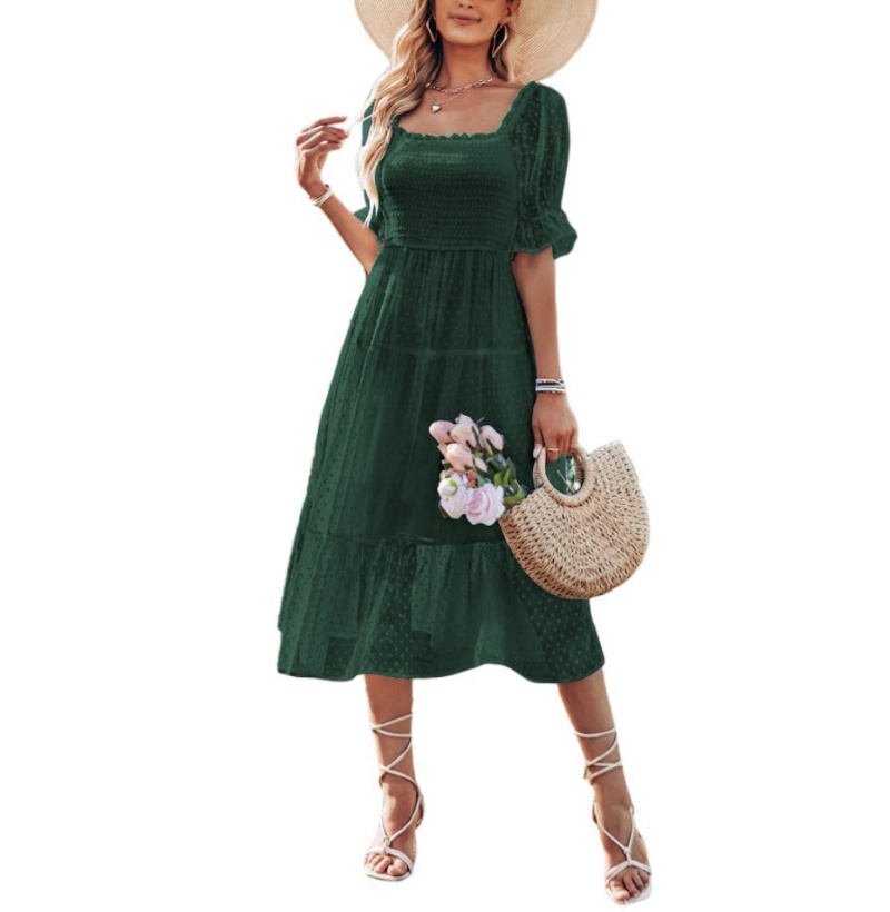 Chiffon horizontal collar summer dress for women