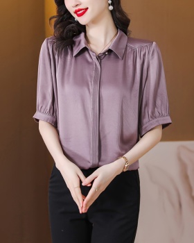 Summer fashionable small shirt purple shirt for women