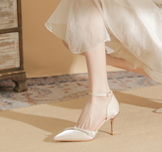 Spring pointed high-heeled shoes fine-root shoes for women