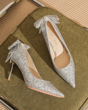 Crystal high-heeled shoes wedding shoes for women