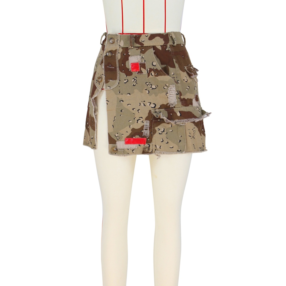 European style camouflage skirt fashion short skirt for women