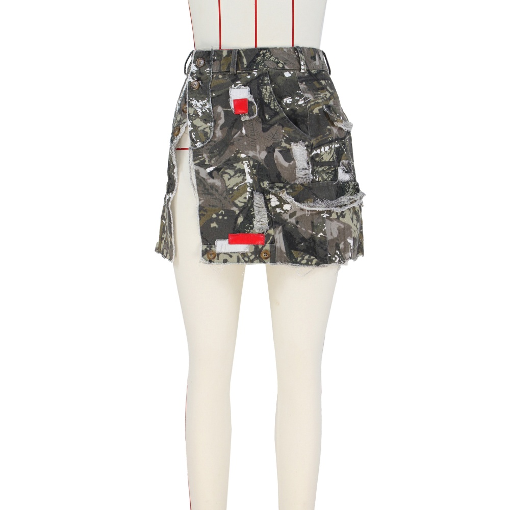 European style camouflage skirt fashion short skirt for women