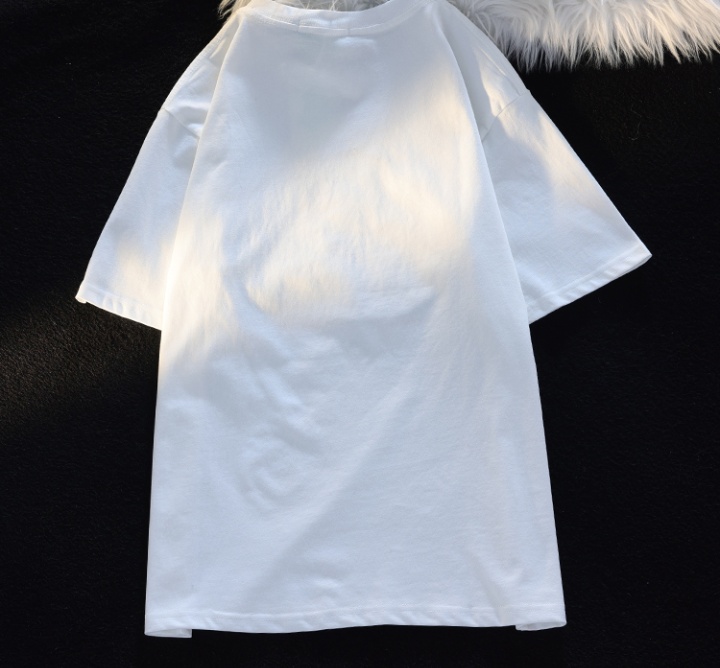 Pure cotton flocking short sleeve quality T-shirt