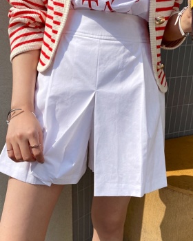 All-match elastic pleated suit pants summer Casual shorts