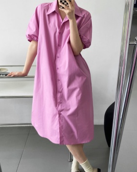 Simple summer dress Korean style fashion shirt