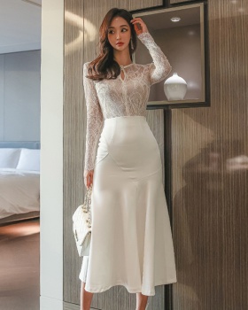 High waist mermaid tops Korean style skirt 2pcs set