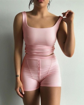 Tight sexy shorts spring Casual vest a set for women