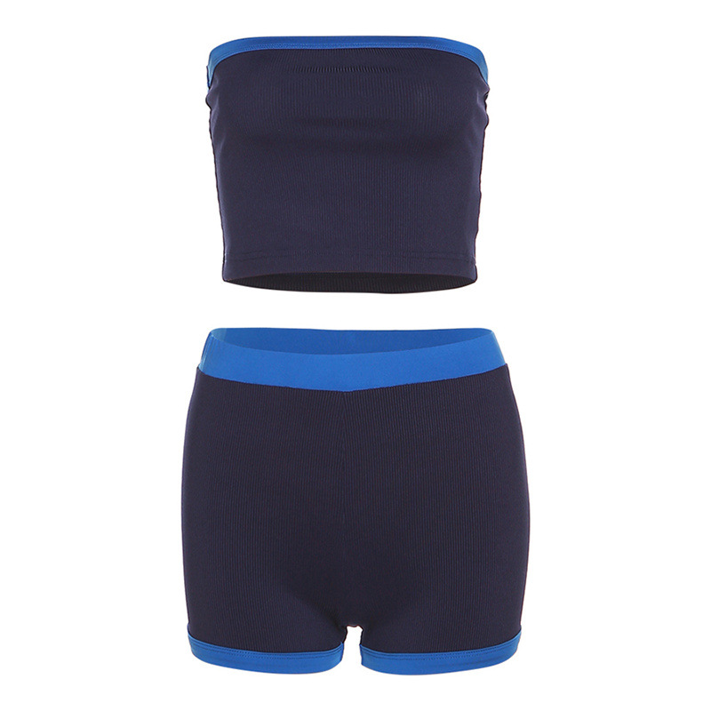 Spring shorts tight tops 2pcs set for women