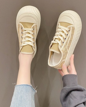 Casual thick crust canvas shoes frenum shoes