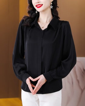 Black bottoming shirt long sleeve shirt for women