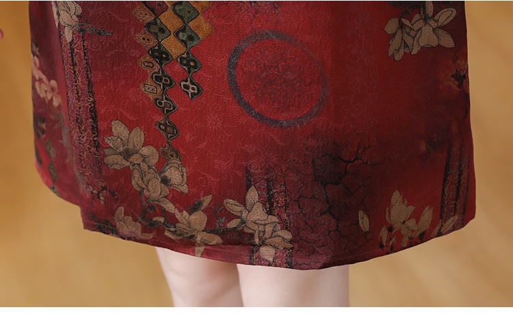 Summer silk dress real silk cheongsam for women