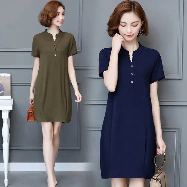 Summer pure package hip slim dress for women