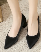 Autumn fashion high-heeled shoes thick pointed shoes