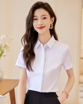 Overalls slim business suit white summer shirt for women