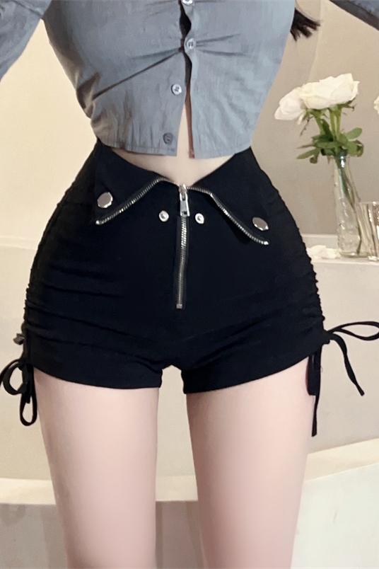 Ultrahigh spicegirl black short drawstring shorts
