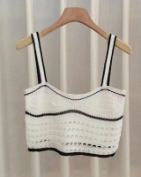 Sexy knitted hollow summer tops sling all-match short V-neck vest