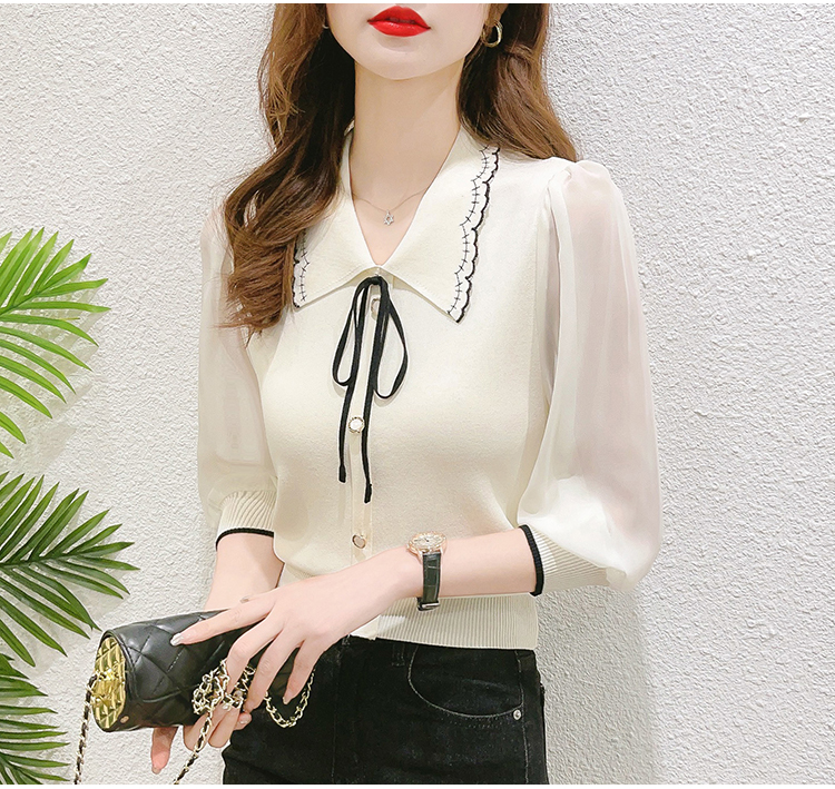 Knitted tops spring and summer small shirt for women