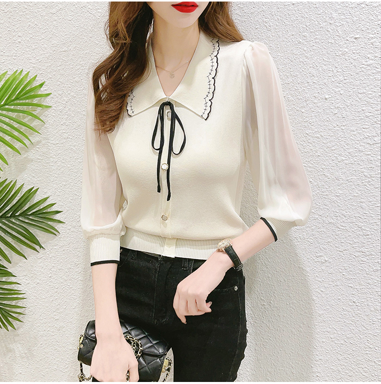 Knitted tops spring and summer small shirt for women