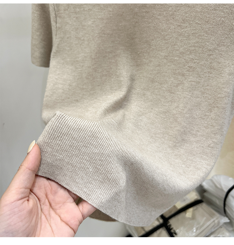 Spring wool sweater thin loose shirts for women
