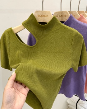 Spring wool sweater thin loose shirts for women
