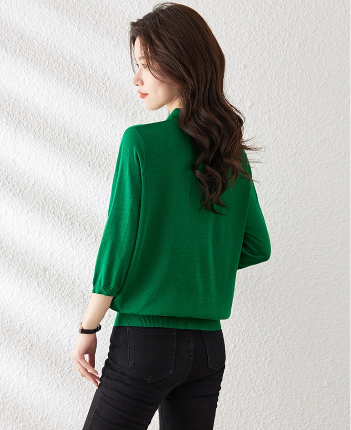 Western style sweater doll collar bottoming shirt for women