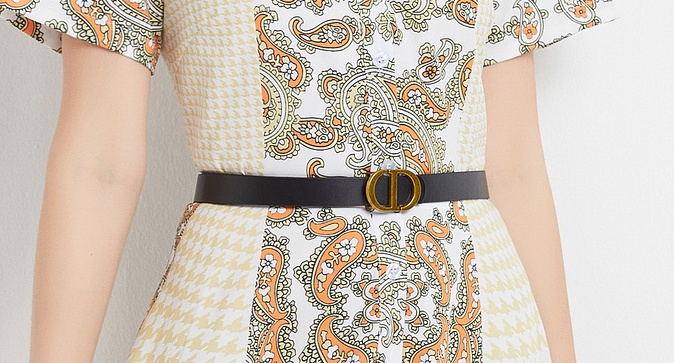 France style with belt dress short sleeve retro shirt