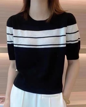 Short sleeve summer thin T-shirt Korean style loose sweater