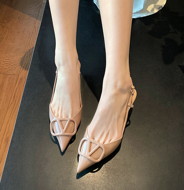 France style summer shoes high-heeled pointed sandals for women