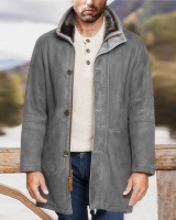 Long European style coat woolen overcoat for men