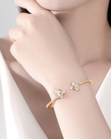 Opening zircon accessories light plating bracelet