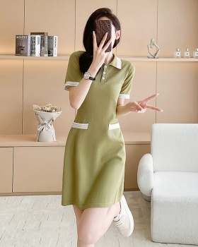 Slim fashion and elegant short sleeve dress for women