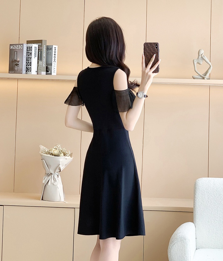 Ice silk fashion and elegant strapless knitted dress for women
