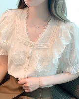 France style colors shirt lace spring tops for women
