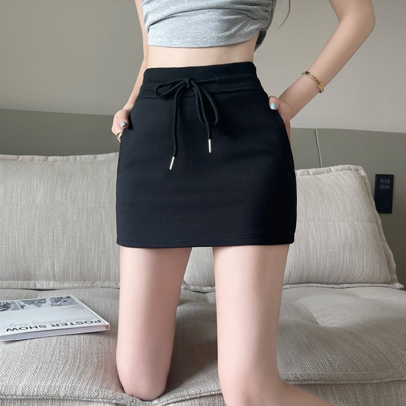 Casual spicegirl sports short skirt high waist gray skirt for women