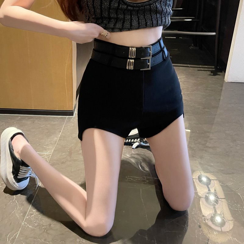 Irregular spicegirl belt sexy summer shorts for women
