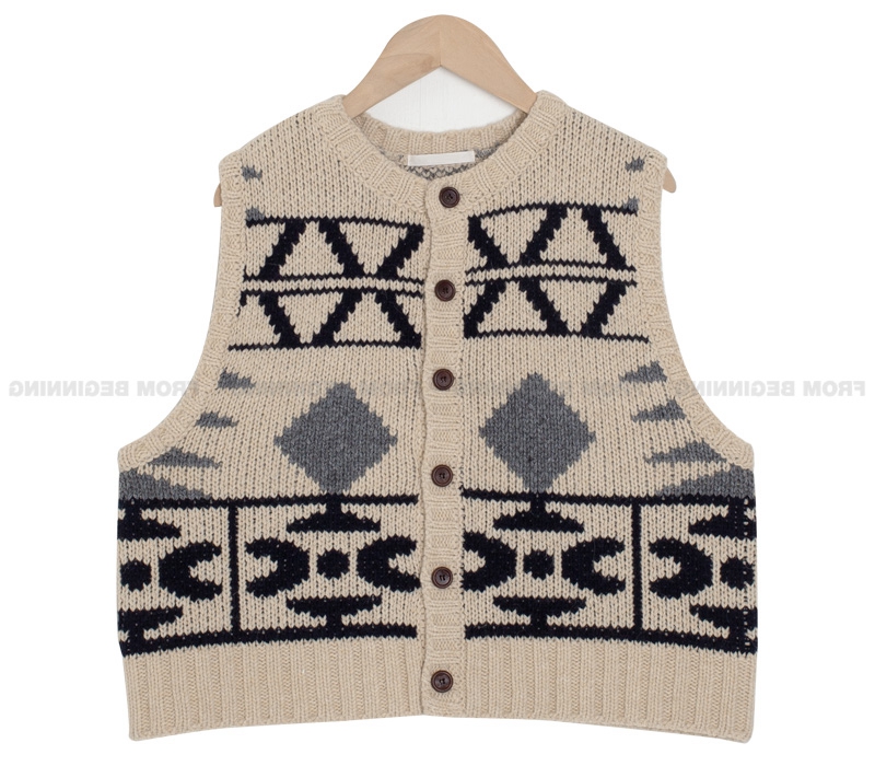 Spring and autumn knitted coat retro vest
