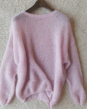 Lazy mohair hollow tops pullover spring liangsi sweater