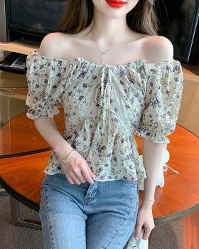 Summer chiffon shirt Korean style tops for women