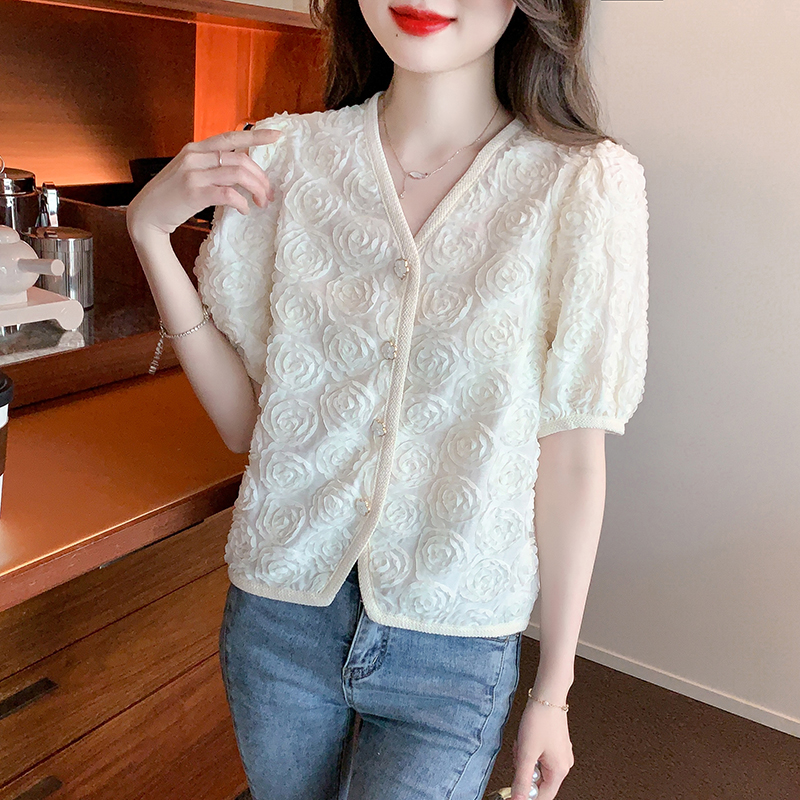 Short sleeve tops Korean style shirt for women