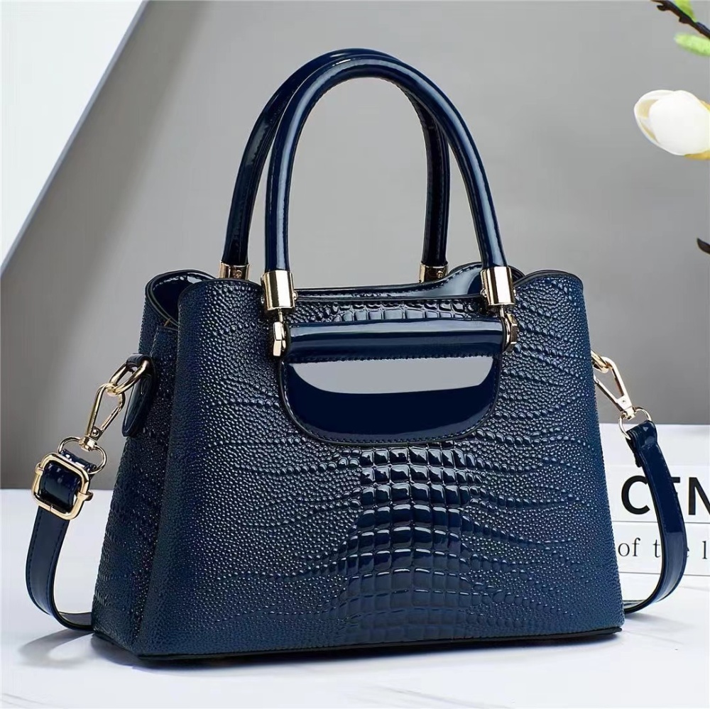 High capacity shoulder messenger bag stone pattern handbag