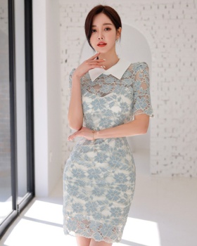 Elegant colors shirt temperament lace formal dress