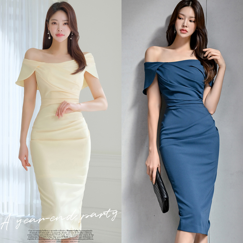Strapless Korean style fashion formal dress summer long dress