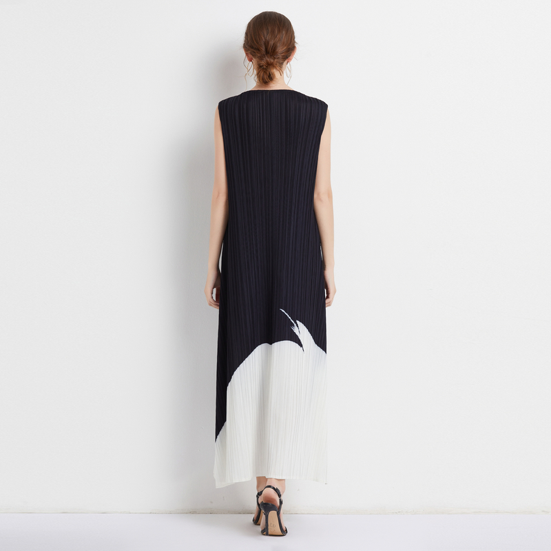 Large yard dress printing sleeveless dress for women